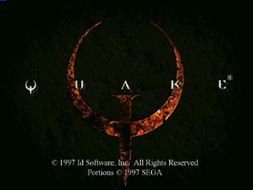 Quake title screen for Sega Saturn